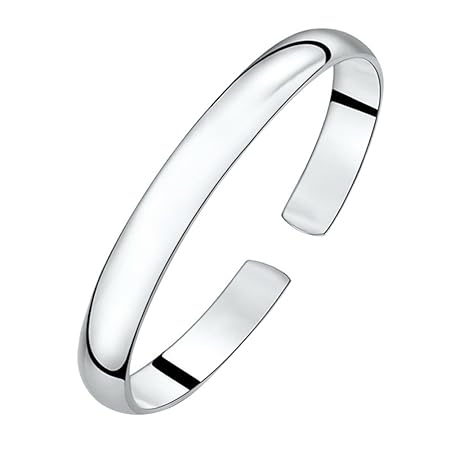 AIUIN Armband für Frauen Damen-Armreif Sterling-Silber 925 Einfach Stil Öffnung Armband, mit Einer Schmuck Tasche (Silber 2)