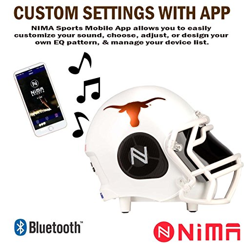 Nima Athletics NCAA Football Texas Longhorns Wireless Bluetooth Speaker. Officially Licensed Portable Helmet Speaker by NCAA College Football - Small