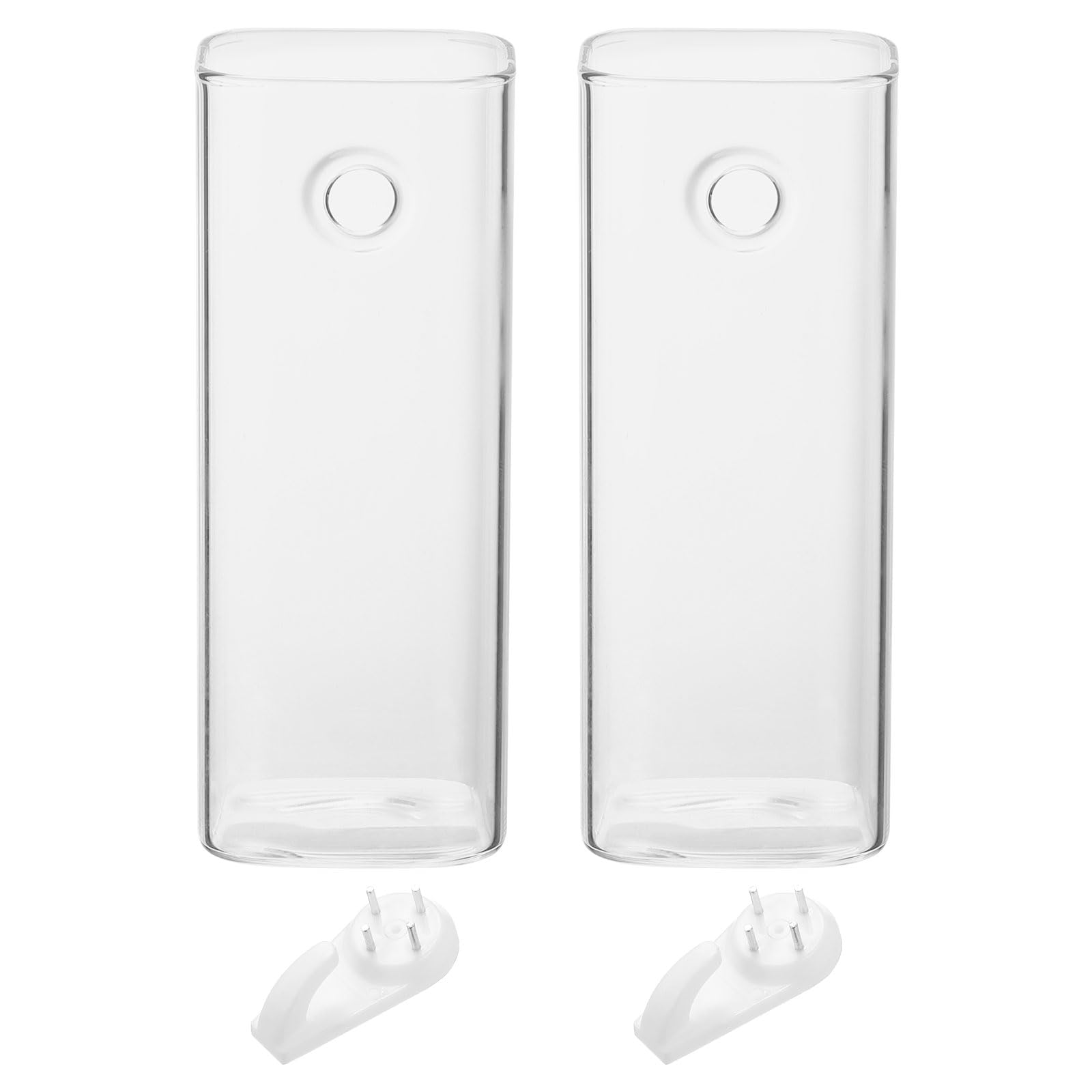 PATIKIL Wall Vases for Flowers, 2 Pcs Planters Hanging Glass Rectangle Shape Terrariums Propagation Station for Home Office Decor Housewarming Gifts