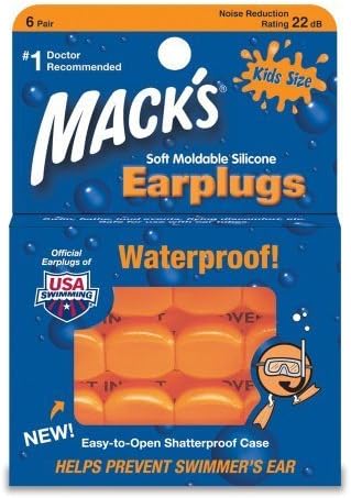 Mack's Soft Moldable Silicon Earplugs Kids Size 6 Pair (Pack of 4) by MC KEON PRODUCTS INC