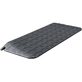 OranclUS Rubber Wheelchair Threshold Ramp, 1"/1.5"/2"/2.5"/3"/3.5"/4" Rise Options, Wheelchair Ramp 7000Lbs Load Capacity, Non-Slip Textured Surface for Wheelchairs, Scooters (2.0" Rise)