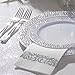 BUCLA 25 Guest Silver Plastic Plates with Disposable Plastic Silverware, Hammered Design Plastic Tableware include 25 Dinner Plates,25 Salad Plates,25 Forks, 25 Knives, 25 Spoons