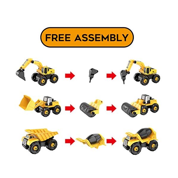 Take-Apart-Construction-Vehicles-Excavators-Truck-Toy-with-Storage-Box-6-in-1-DIY-Building-Educational-Gift-Toys-for-Boys-Girls-Age-3-4-5 Vanplay Take-Apart Construction Vehicles Excavators Truck Toy with Storage Box, 6 in 1 DIY Building Educational Gift…