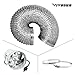 VIVOSUN 25 Feet 8 Inch Flex Air Aluminum Duct for Ventilation Ducting with 2pcs 8 Inch Stainless Steel Clamps, Long Heavy-Duty Multi-Layer Dryer Hose Vent Kit, Duct Fan Systems