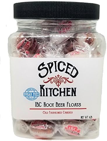 Old Fashioned Wrapped Sugar Free IBC Rootbeer Float Hard Candy by Spiced Kitchen 1 Pound