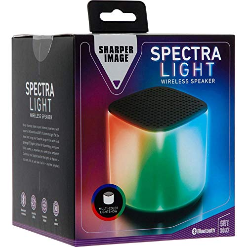 Sharper Image Rainbow LED Spectra Light Portable Bluetooth Wireless Speaker