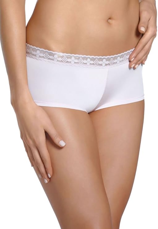 Jockey Women's Underwear Cheeky Microfiber Boyshort, Black, S at Amazon