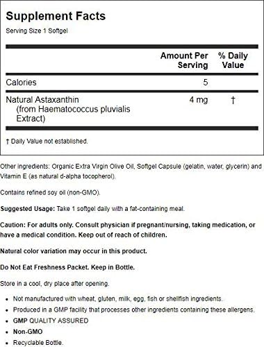 Now Foods Astaxanthin Softgels - Pack Of 90, 90 count (Pack of 1) - Image 3
