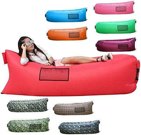 Polan™ Inflatable Lounger Air Filled Balloon Furniture Waterproof Lazy Bag Air Hangout Sleeping Bag Outdoor or Indoor Portable Air Sleeping Sofa for Camping,Beach,Park ,Backyard