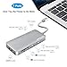 USB C Hub, Letscom 7-in-1 USB C Adapter with Type C Power Delivery, HDMI Output, SD & MicroSD Card Reader, 3 USB 3.0 Ports, Portable for MacBook Pro, XPS and More Type-C Devices, Grey