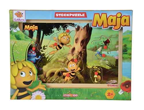 Eichhorn 109345403 - Biene Maja Steckpuzzle mit 9 Steckteilen, 30x20cm – Bild 4