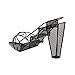 Black Metal Mesh Wire Jeweled Stiletto High Heel Nail Polish Rack/Cosmetic Organizer Display Stand