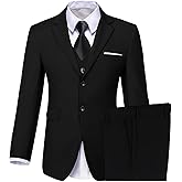 Boys Suit Kids 5 Pieces Tuxedo Suit Set for Wedding Ring Bearer Outfit