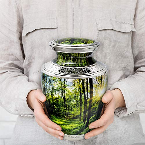 Peaceful Forest Urns for Ashes Adult Male. Cremation urns for Human