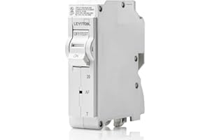 Leviton LB120-AFT 20A 1-Pole Plug-On AFCI Branch Circuit Breaker, Thermal Magnetic, 120V, White