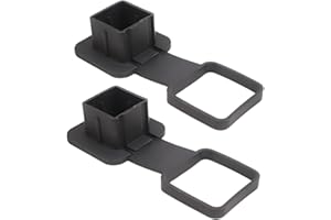 2 Pack Black Trailer Hitch Cover,Protective Cover with Square Opening,Rubber Receiver Tube Hitch Plug Car Exterior Accessorie