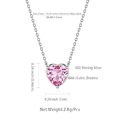 October Birthstone Necklace Tiny Hearts Love