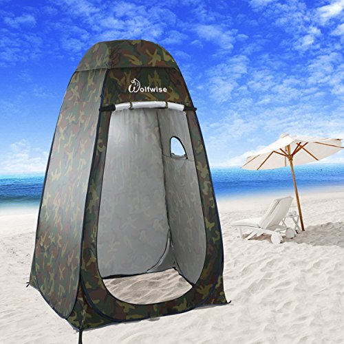 WolfWise Pop Up Privacy Shower Tent Portable Outdoor Sun Shelter Camp