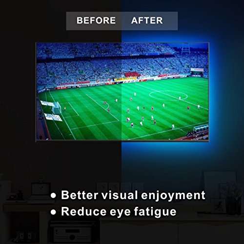 image for Idefair LED Strip Lighting 6.6ft 16 Color, LED TV Backlight Strip 5V 5