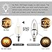 60 Watt Equivalent Candelabra Base led Bulbs E12 CA11 Dimmable 2700K Warm White 4.5W 450LM CA11 Flame Tip Vintage LED Filament Candle Bulb UL Listed (6pack)