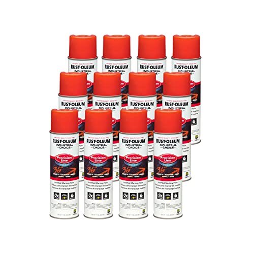 Rust-Oleum 1862838-12PK Industrial Choice Inverted Water-Based Marking Spray Pa…
