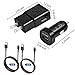 Sharko Adaptive Fast Charger Kit for Samsung Galaxy S8/S9/ Note8/ S8 Plus/S9 Plus,USB 2.0 Fast Charging Kit (Wall Charger + Car Charger + 2 x Type C USB Cables (5 Feet & 4 Feet))