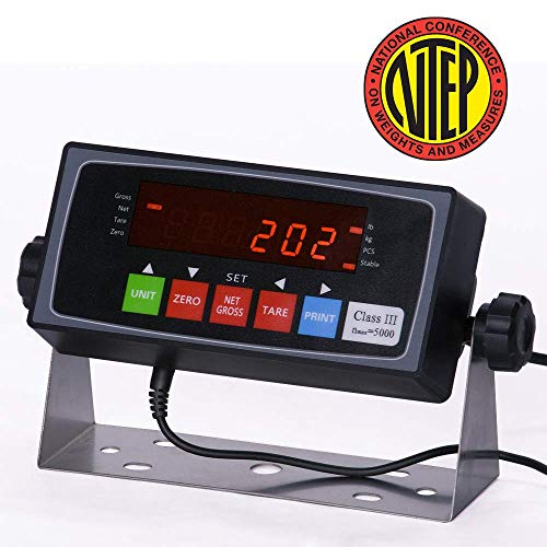 PEC Scales Digital Postal Scale/Shipping Scale/Bench Scale with Stainless Steel Removable Platform and Built-in Rechargeable Battery, Capacity/Accuracy (800x0.05lb, 16"x20")