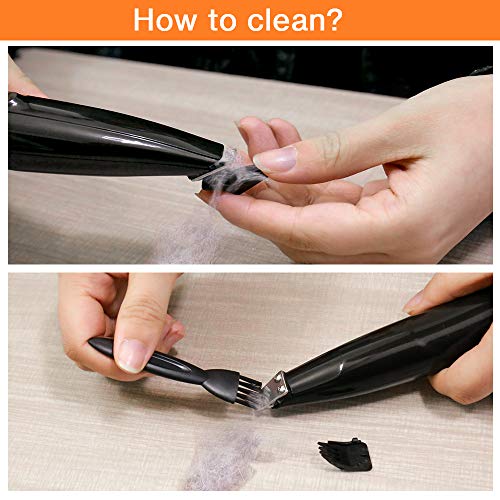 Dog Clippers, Pet Grooming Trimmers Kit Professional 2-Speed Low Noise Cordless Electric Pet Trimmer, USB Rechargeable Electric Pet Hair Clippers for Dogs Cats Around Face, Paws, Eyes, Ears, Rump