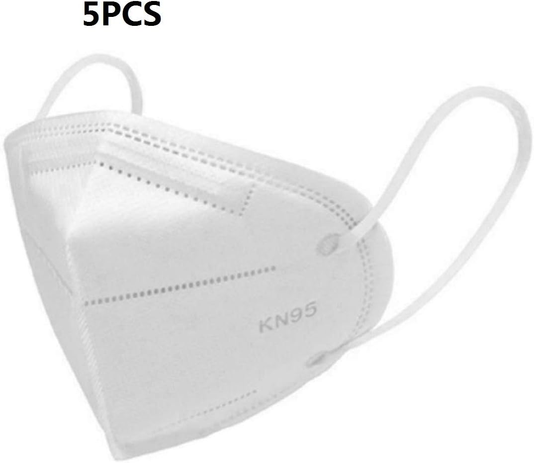 N95 / Ffp2 / Kn95, Suitable For Men And Women, Anti-fog, Anti-dust, Anti-bacterial, Anti-pollen 5pcs white