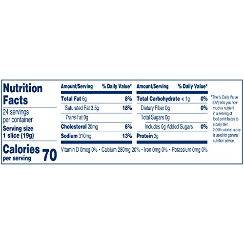 Kraft American Cheese Nutrition Label 1stadenium