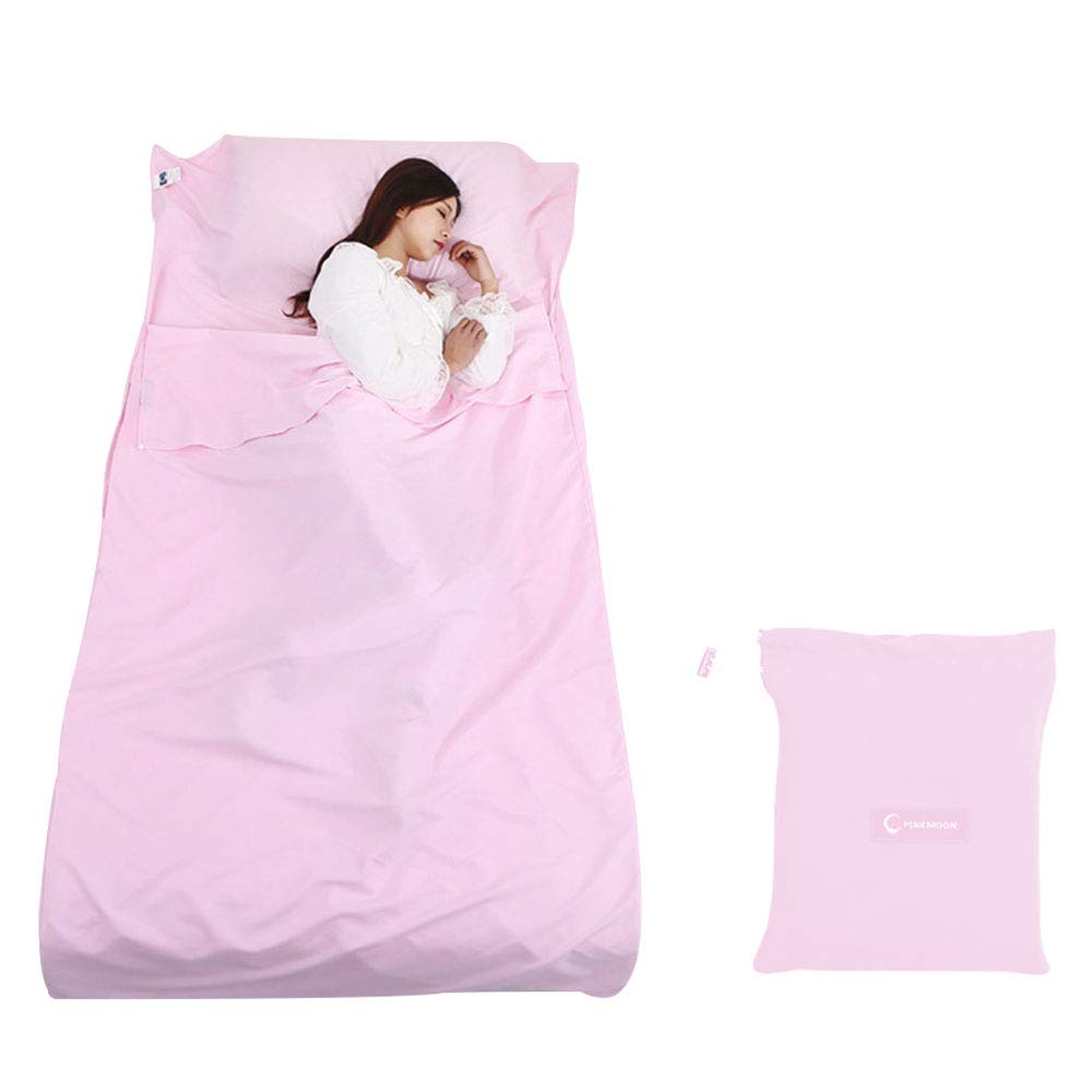 Local Makes A Comeback - Travel Health Print Sleeping Bag, Hotel Sleeping Bag, Adult Sleeping Bag, Envelope Sleeping Bag, 75cm x 210cm, Pink Powder