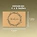 60-Pack Thank You Postcards - Kraft Paper - All Occasion Post Cards with Mailing Side- Flower Wreath Design - 4 x 6 Inches