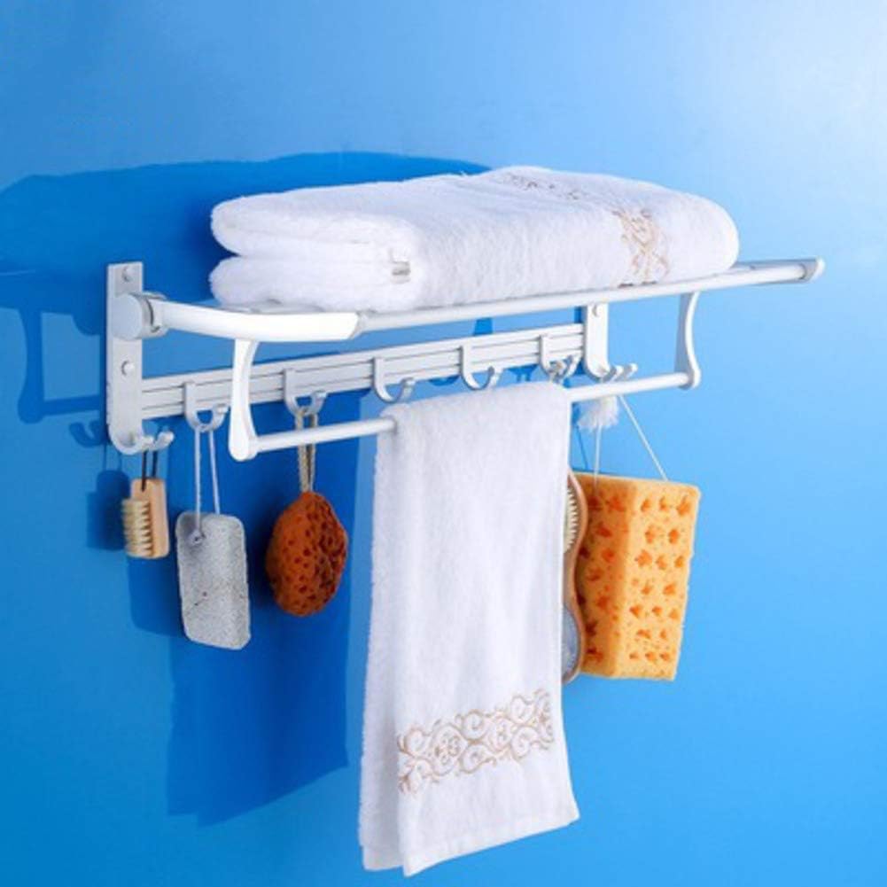 WYMNAME Plegable Montado en la pared baño estanterias, Aluminio