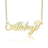 Q&Locket Abby Name Necklace Personalized Stainless