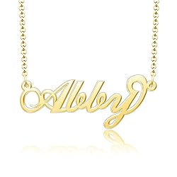 Q&Locket Abby Name Necklace Personalized Stainless