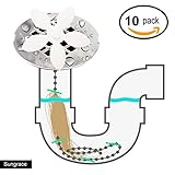 Sungrace 10 Pack Shower Drain Hair Catcher
