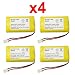 4 Fenzer Rechargeable Cordless Phone Batteries for Vtech BT175242 BT-175242 BT275242 BT-275242 6119 6128 6129 Cordless Telephone Battery Packs