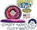 Crazy Aaron's Thinking Putty Mini Tin Gift Set Bundle (Sample Set 2) with Krypton, Twilight, Amethyst Blush, Super Lava, Aura & Exclusive 