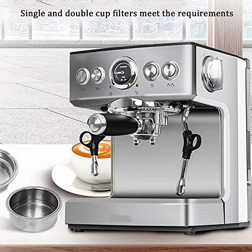 ZEH Kaffeemaschine Haushalt Italienischer halbautomatischer Dampfmilchschaum Pumpendruck 15 Bar Freistehende Edelstahl… – Bild 7