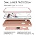 iPhone 8 Plus Case, iPhone 7 Plus Case, YOUMAKER Rose Gold Full Body Heavy Duty Protection Shockproof Case Cover for Apple iPhone 8 Plus 2017/iPhone 7 Plus 5.5 inch Without Screen Protector (RG/Pink)