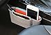 KMMOTORS Double Side Car Organizer Pocket, Dashboard Phone Holder, Console Organizer, Coin Holder, Auto Console Storage for Phones, Earphones, Sunglasses (Beige)