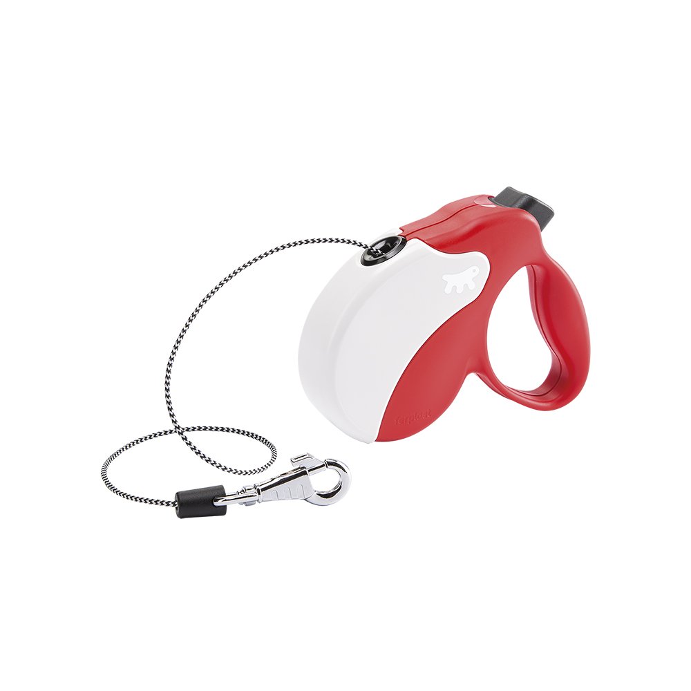 Ferplast Retractable Dog Lead Extendable Dog Leash AMIGO Cord MINI, Retractable Cord, 3 m, Max 12 kg, Red