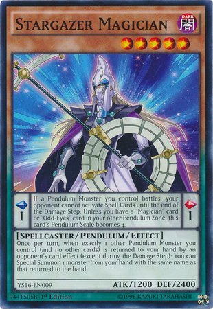 Yu-Gi-Oh! - Stargazer Magician (YS16-EN009) - Starter Deck: Yuya - 1st Edition - Common