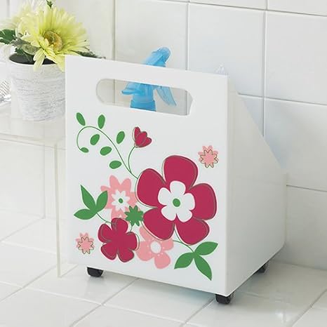 Amazon Co Jp アクリルバスカウンター下ラック 目隠し収納 洗剤 掃除用具収納 お風呂 ホーム キッチン