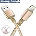Maitron Phone Charger,3PACK (6FT) Nylon Braided Charging Cable Cord USB Cable Charger Compatible Phone X 8 8 Plus 7 7Plus 6s 6sPlus 6 6Plus 5 5s 5c SE Pad Pod and More (Gold)