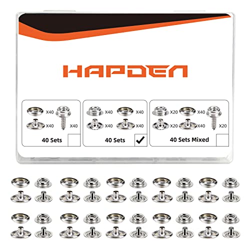 160 pcs snap Buttons,snap Fasteners kit 15mm Stainless Steel Snaps