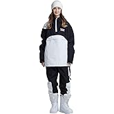RIUIYELE Women's Ski Suit Outdoor Sports Snowboarding Jacket and Pants Waterproof Breathable Snow Suit, Black L