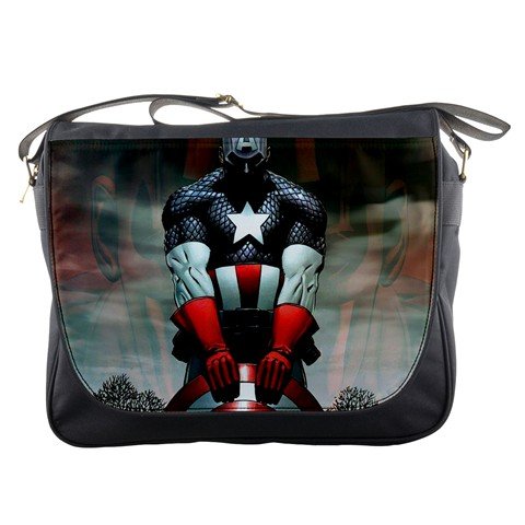 Captain America Comic Cartoon Movie Messenger Bag School Textbook