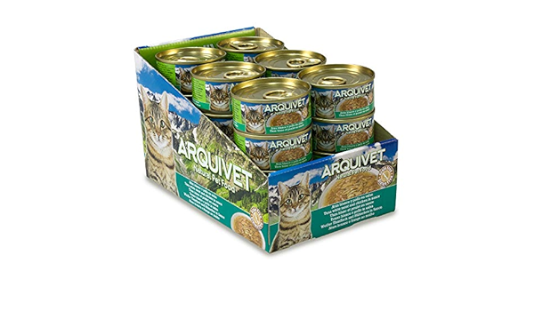 ARQUIVET Pack 24 LATAS Atún Blanco en Salsa con Pollo para ...
