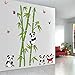 AIMTOPPY Home Decor Mural Vinyl Wall Sticker Removable Cute Panda Eating Bamboo Nursery Room Wall Art Decal Paper